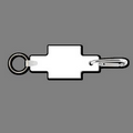 Key Clip W/ Key Ring & 1 7/8" Square Key Tag